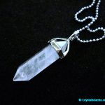 clear quartz crystal pendant with necklace