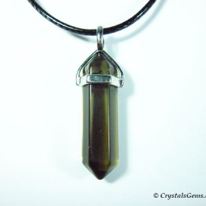 smoky quartz pendant with necklace